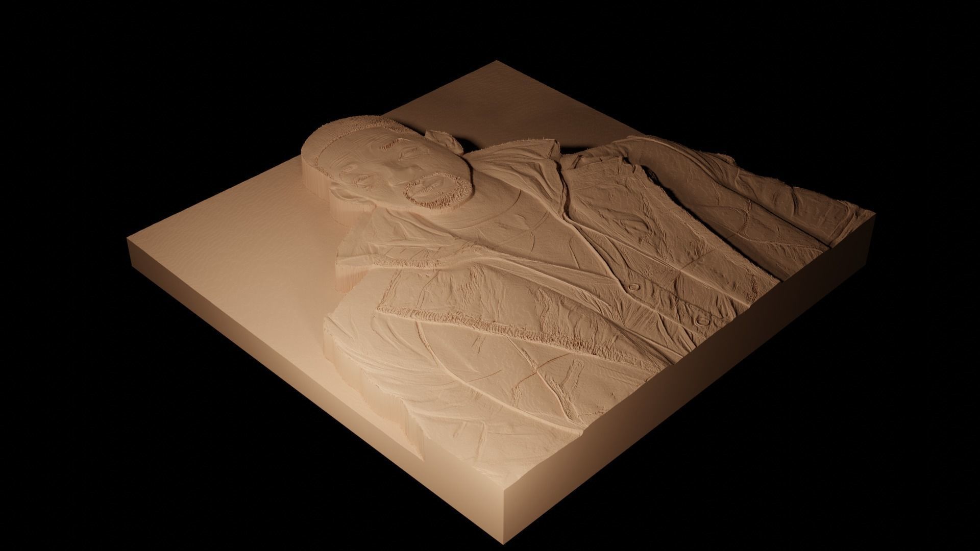 Will Smith CNC 3d Print High Relief Sand Casting 3D print model_2