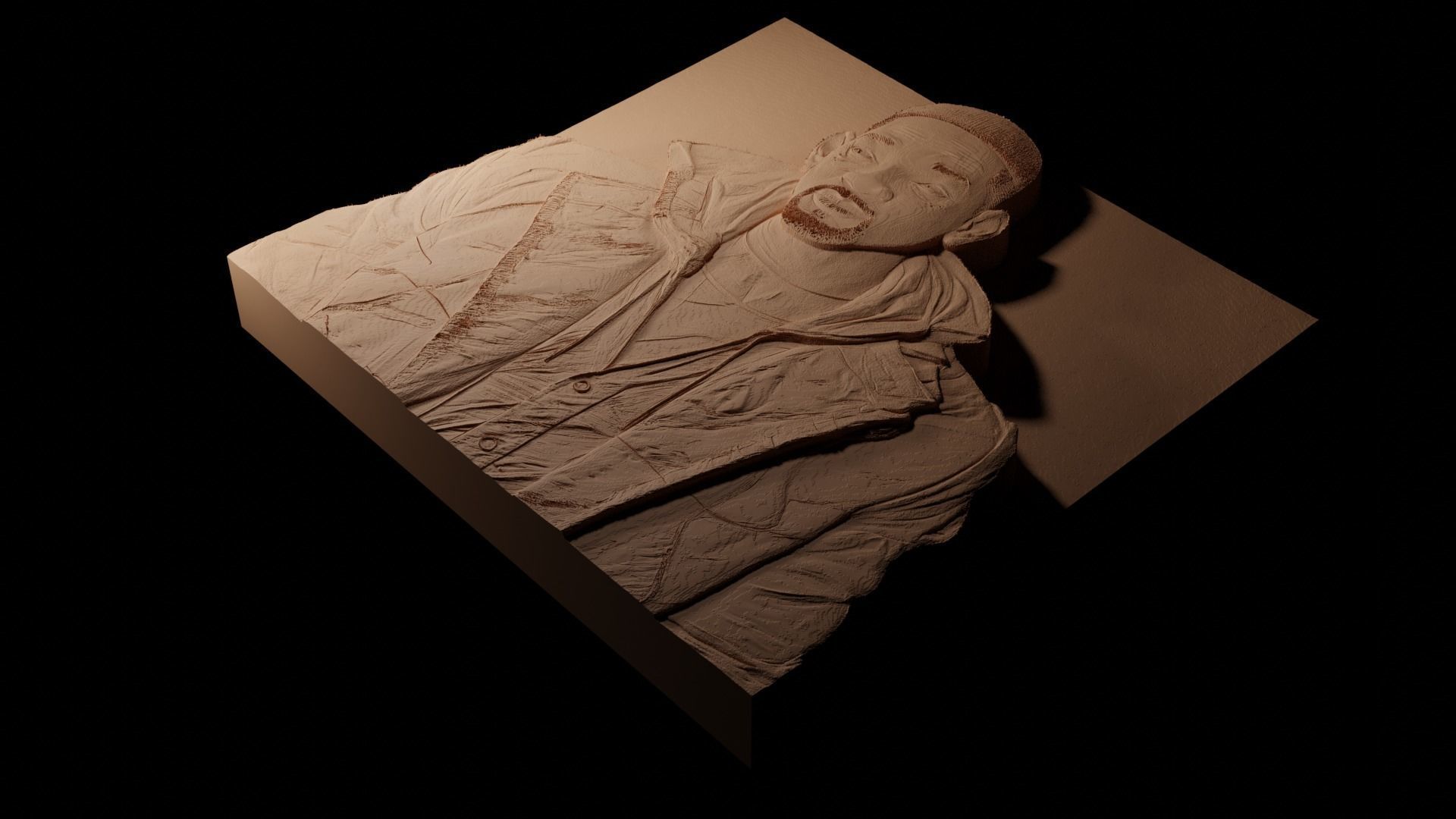 Will Smith CNC 3d Print High Relief Sand Casting 3D print model_1