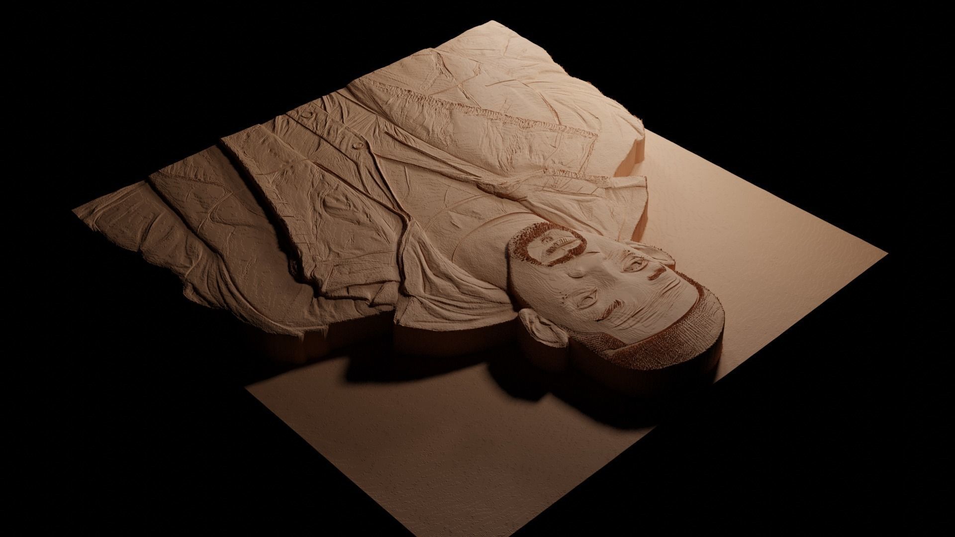 Will Smith CNC 3d Print High Relief Sand Casting 3D print model_3