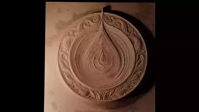 Water Drop CNC 3d Print High Relief Sand Casting 3D print model