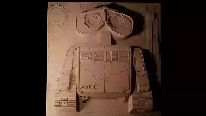 Wall-E Wall-E CNC 3d Print High Relief Sand Casting 3D print model