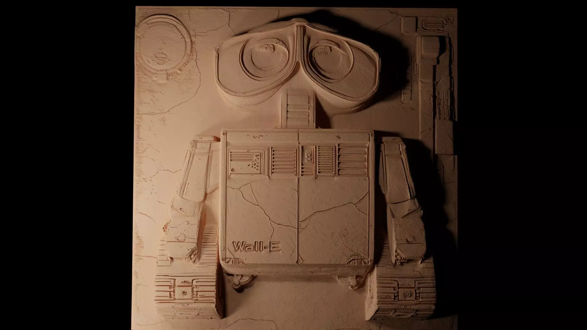 Wall-E Wall-E CNC 3d Print High Relief Sand Casting 3D print model_0