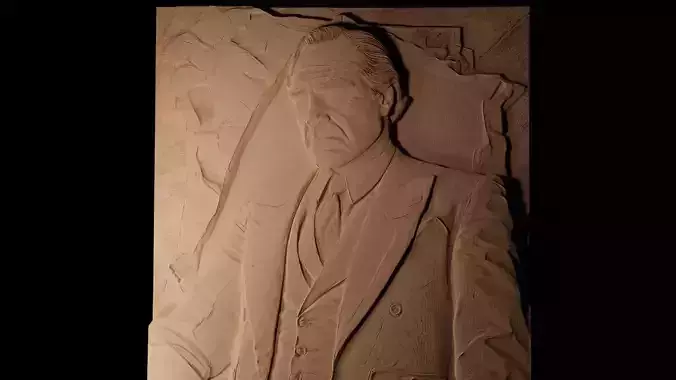 Vito The Godfather CNC 3d Print High Relief Sand Casting