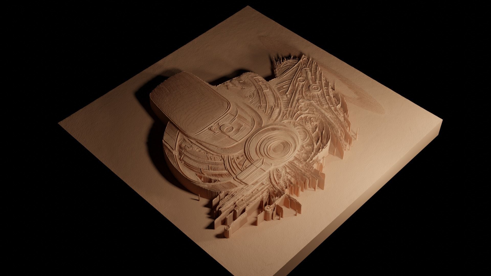 Virtual Reality Headset CNC 3d Print High Relief Sand Casting 3D print model_4