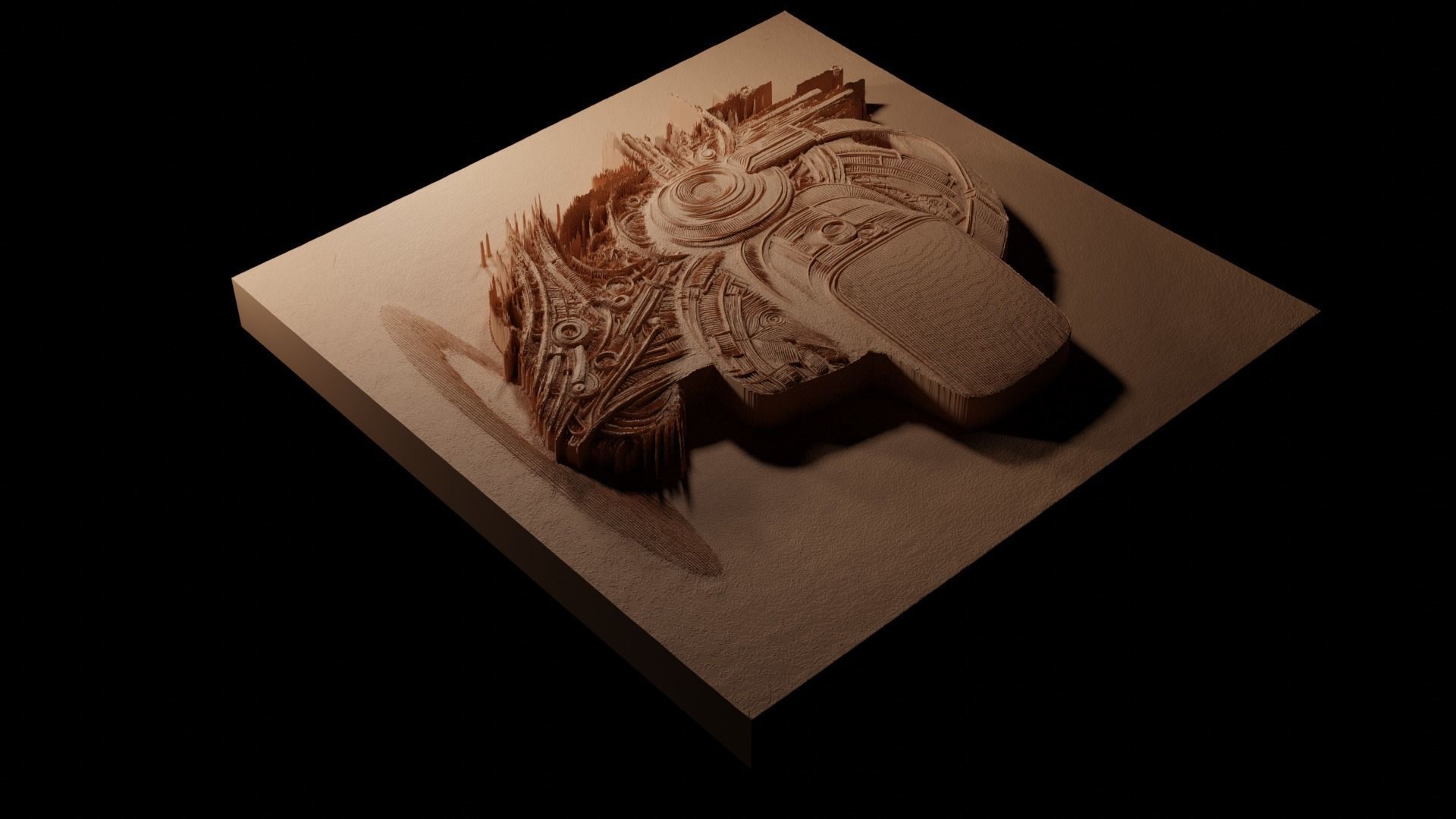 Virtual Reality Headset CNC 3d Print High Relief Sand Casting 3D print model_1