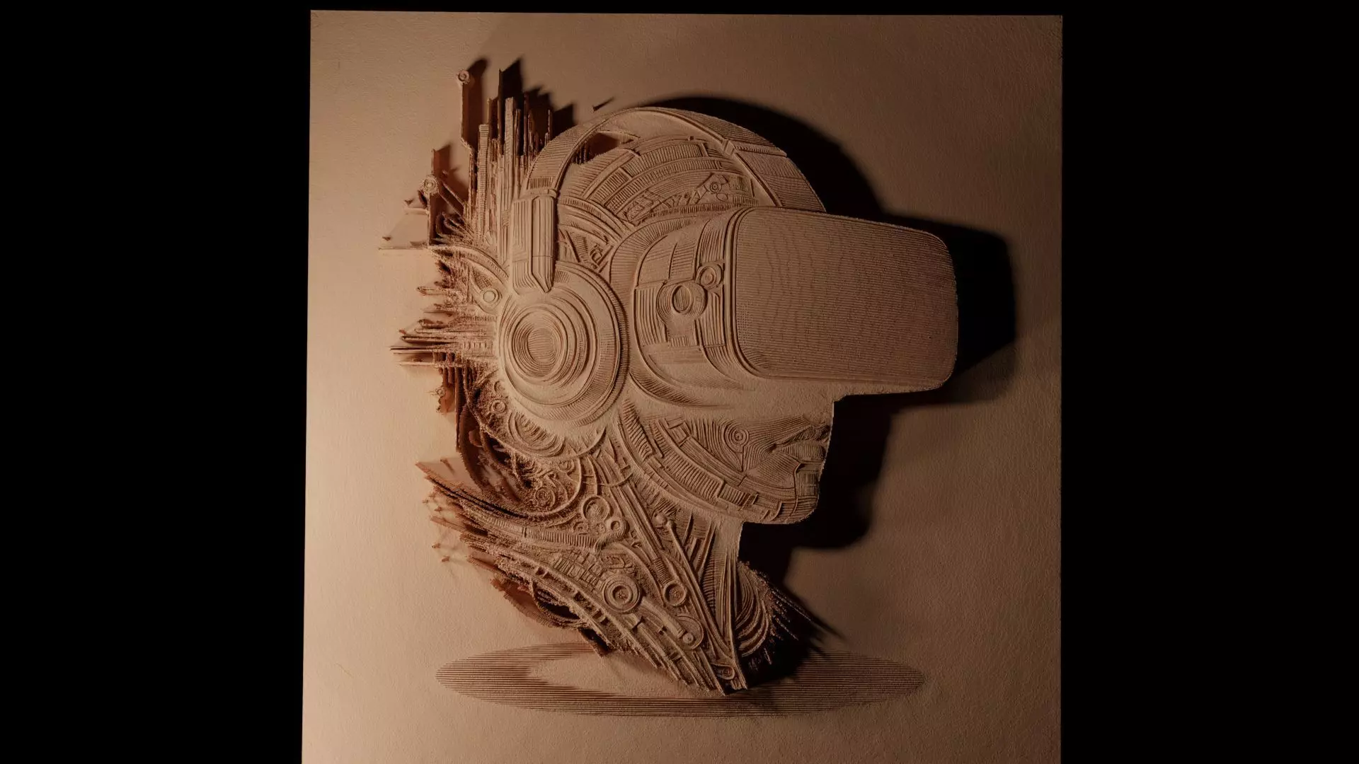 Virtual Reality Headset CNC 3d Print High Relief Sand Casting 3D print model_0