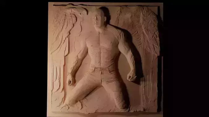 Vin Diesel CNC 3d Print High Relief Sand Casting