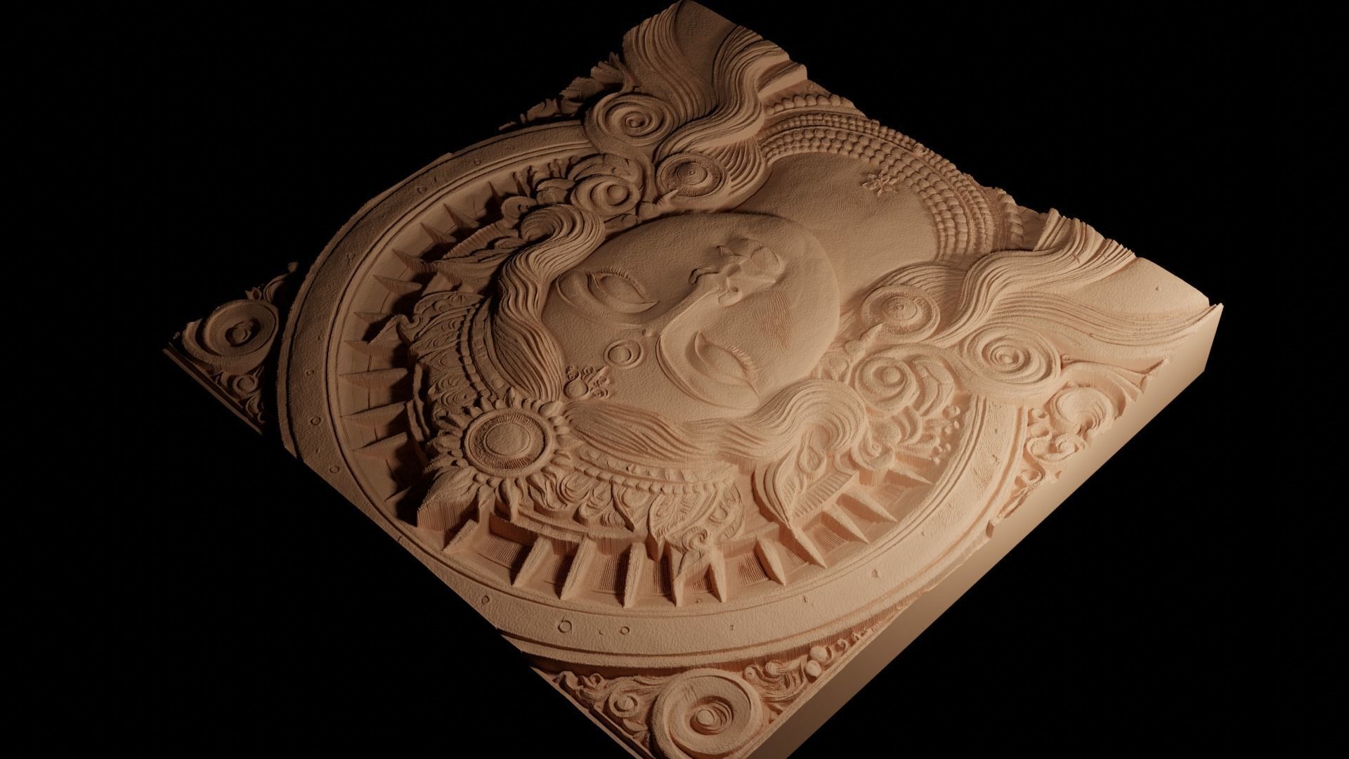 Venus CNC 3d Print High Relief Sand Casting 3D print model_4