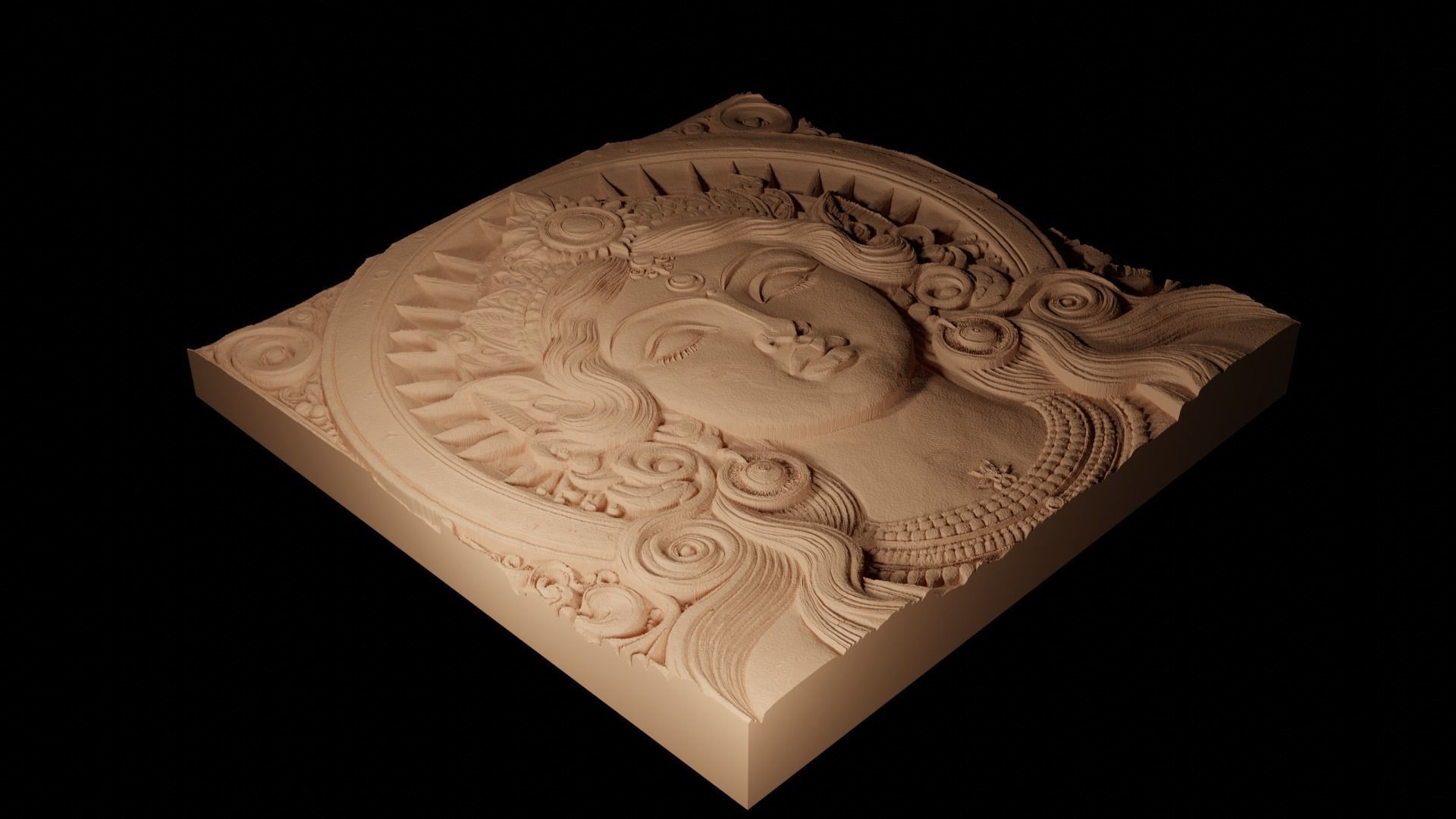 Venus CNC 3d Print High Relief Sand Casting 3D print model_2