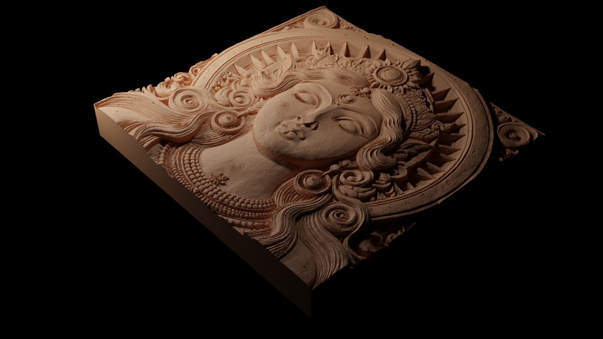 Venus CNC 3d Print High Relief Sand Casting 3D print model_1