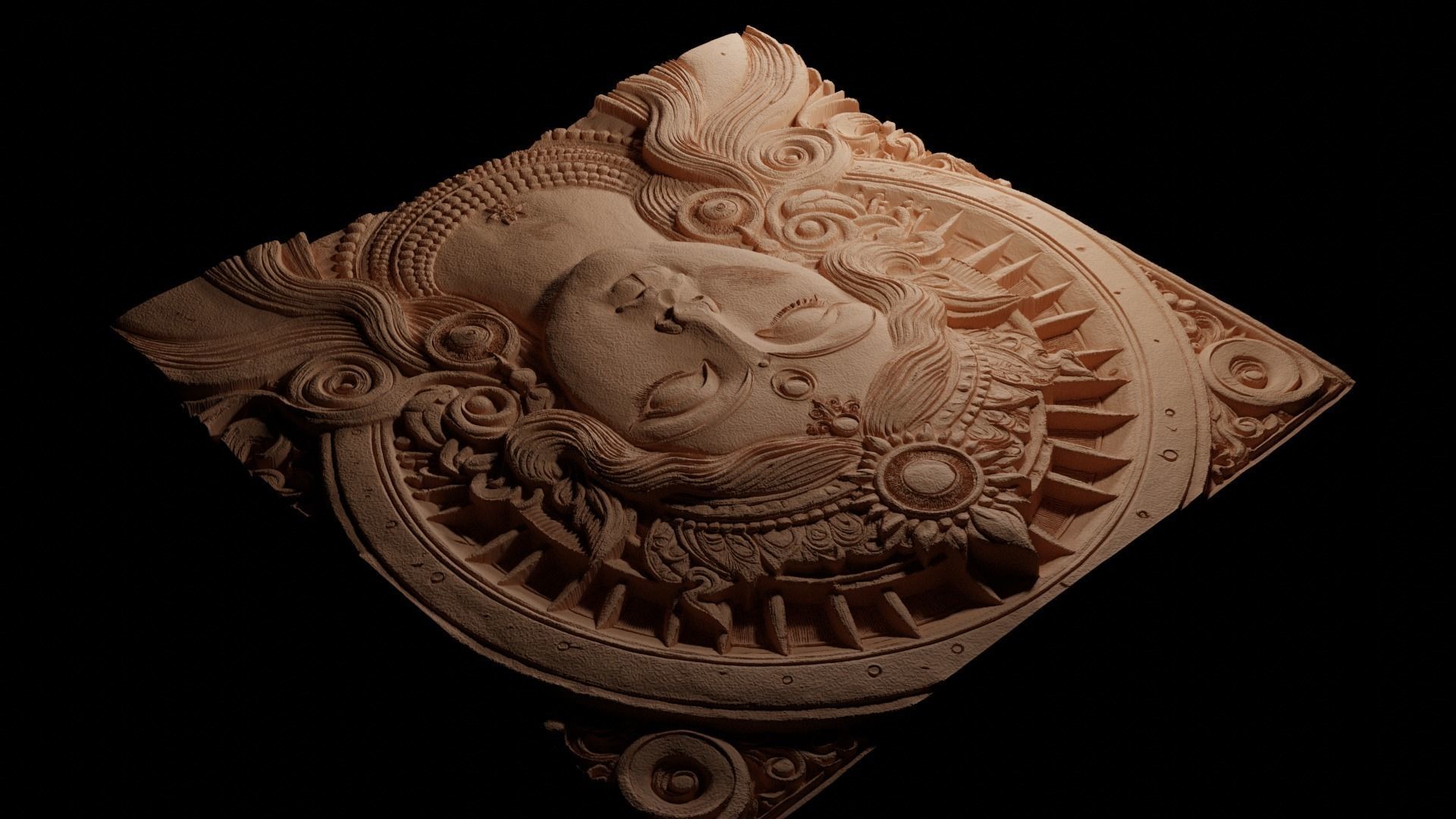 Venus CNC 3d Print High Relief Sand Casting 3D print model_3