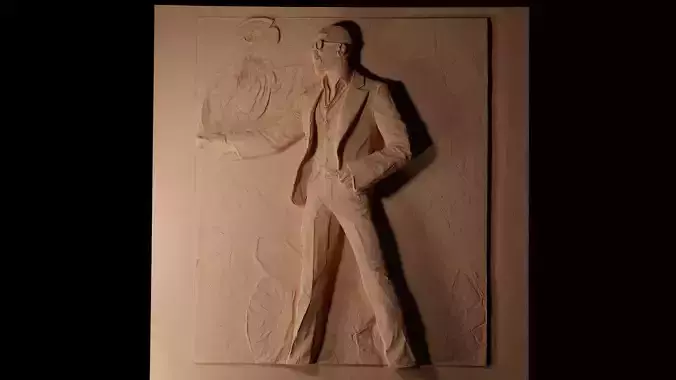Usher CNC 3d Print High Relief Sand Casting 3D print model