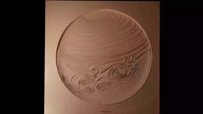 Uranus CNC 3d Print High Relief Sand Casting 3D print model