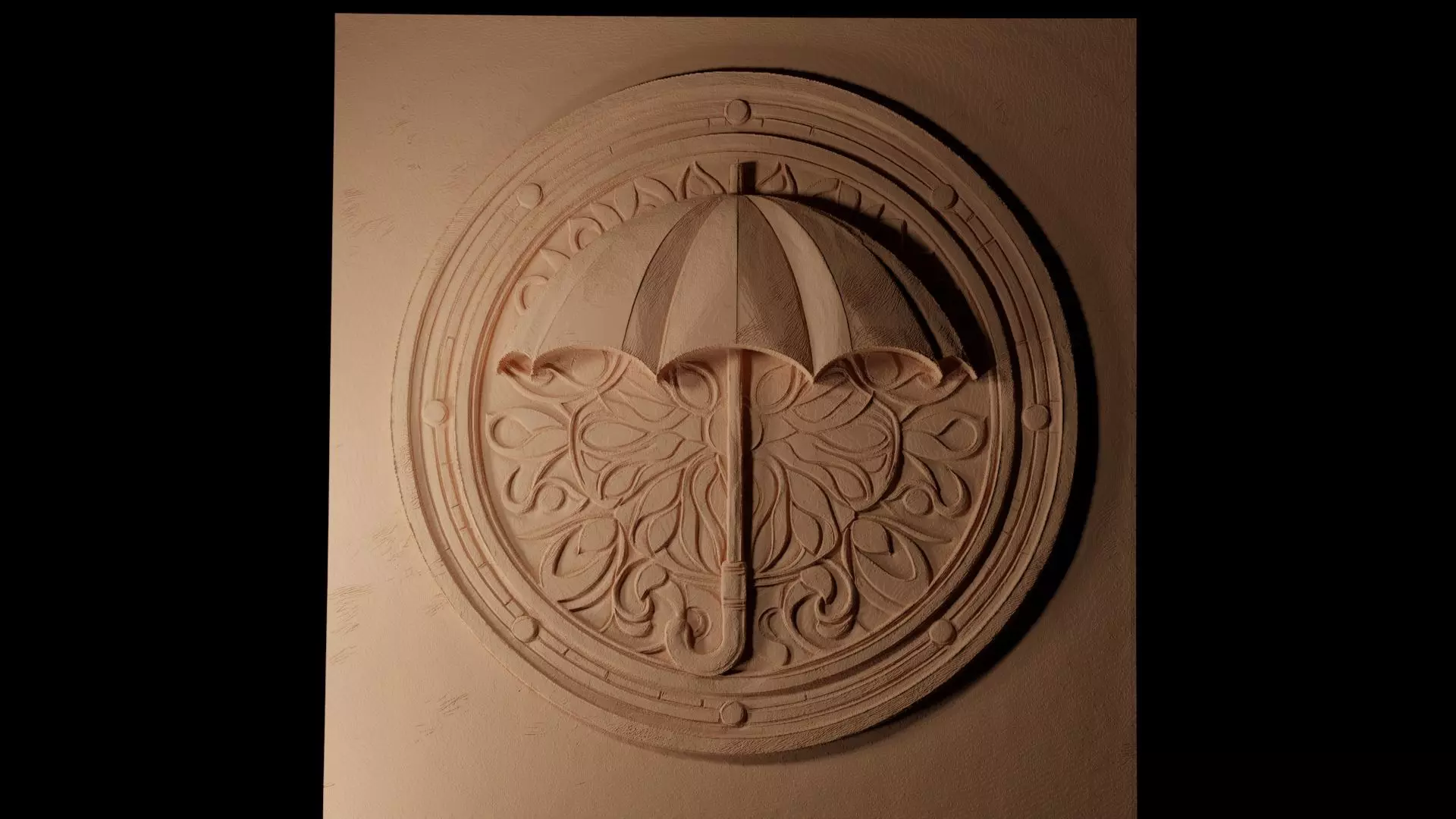 Umbrella CNC 3d Print High Relief Sand Casting 3D print model_0