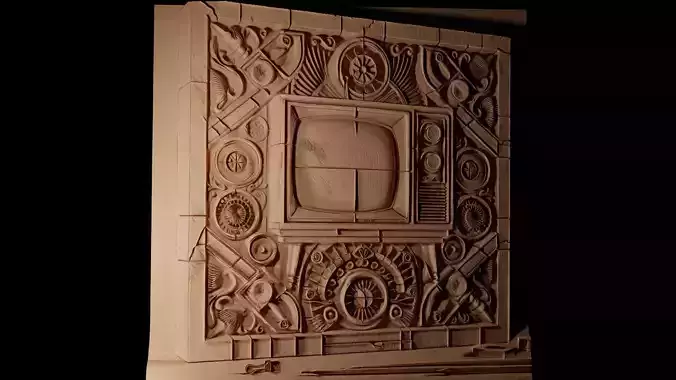 TV CNC 3d Print High Relief Sand Casting 3D print model
