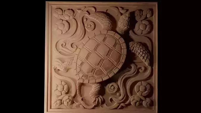 Turtle CNC 3d Print High Relief Sand Casting