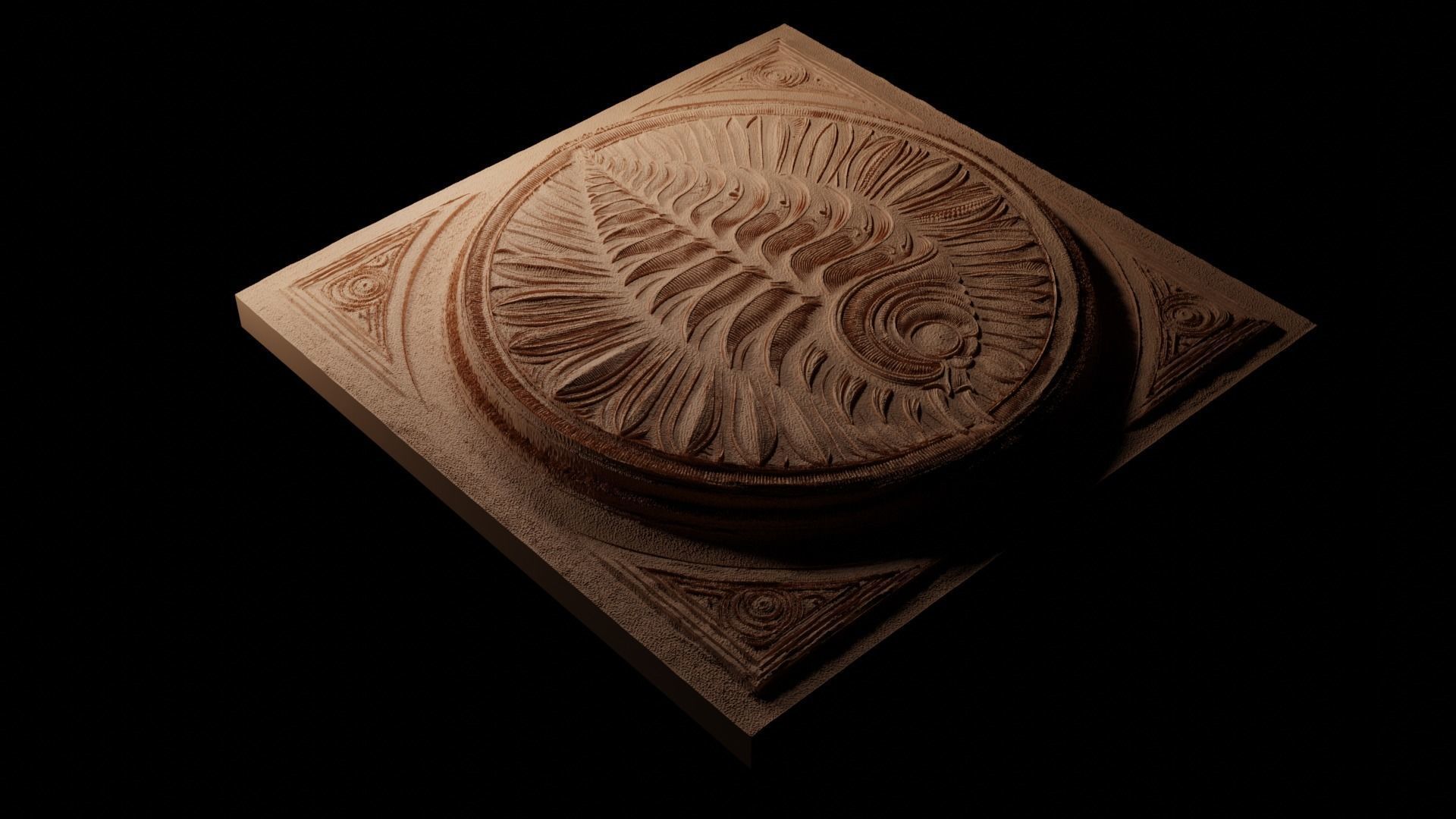 Trilobite CNC 3d Print High Relief Sand Casting 3D print model_1