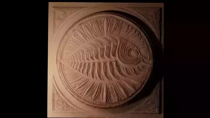 Trilobite CNC 3d Print High Relief Sand Casting