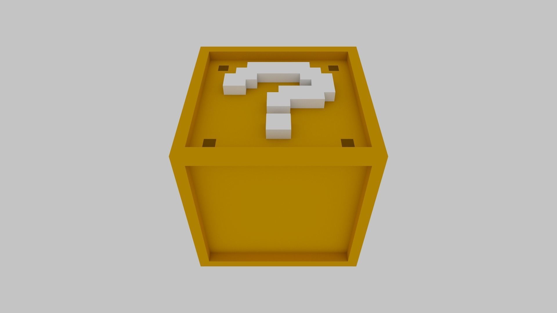 Mario question block  Low-poly 3D model_7
