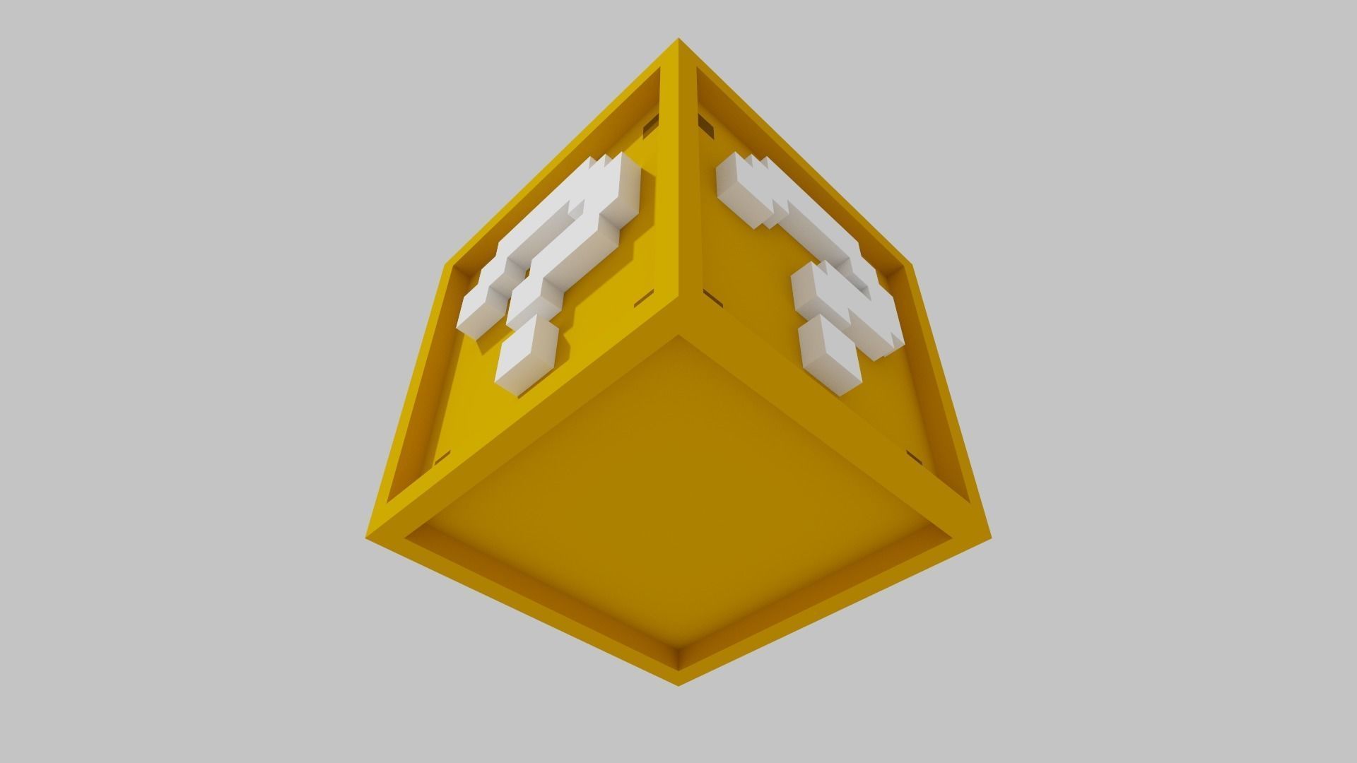 Mario question block  Low-poly 3D model_6