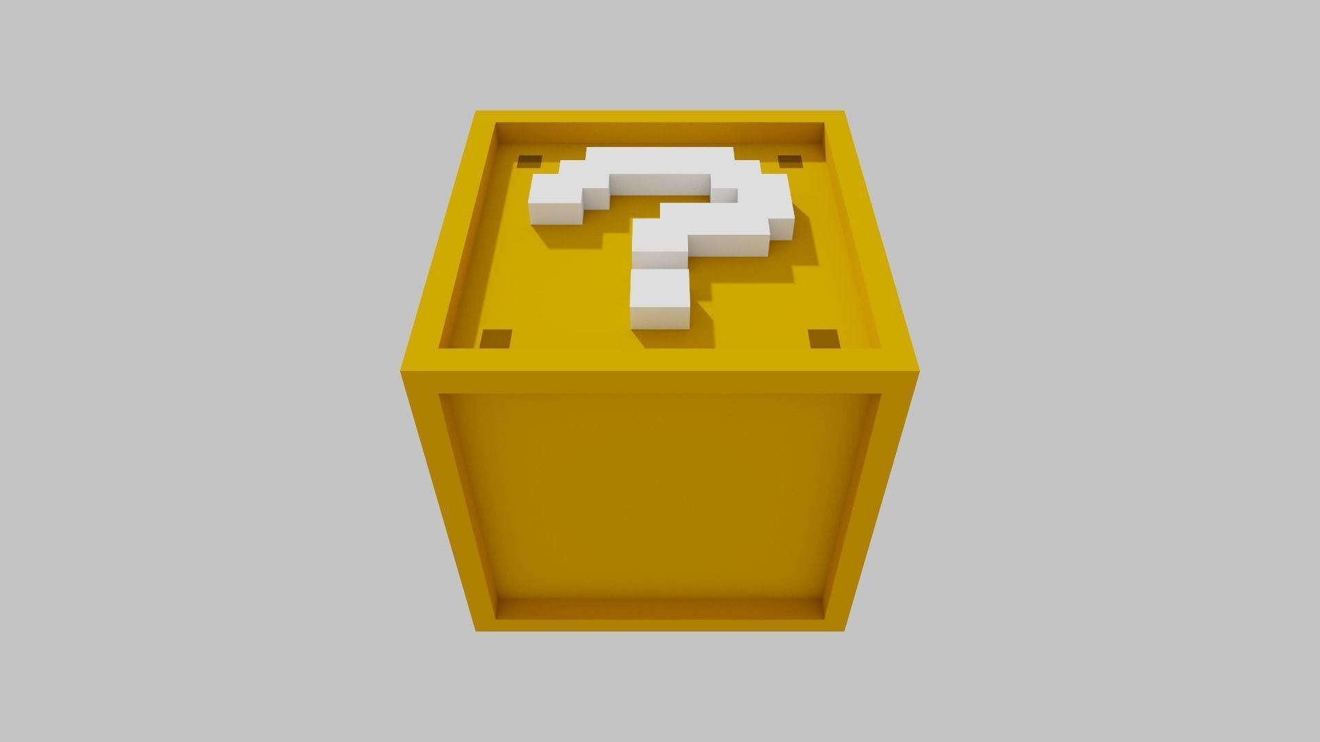 Mario question block  Low-poly 3D model_5