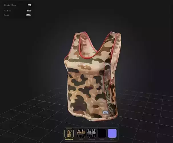 military Top game ready UE5 PBR