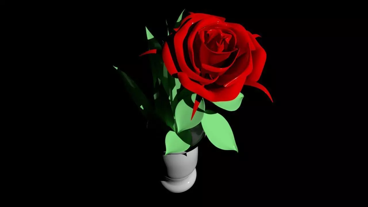 rose 3D model Free 3D model