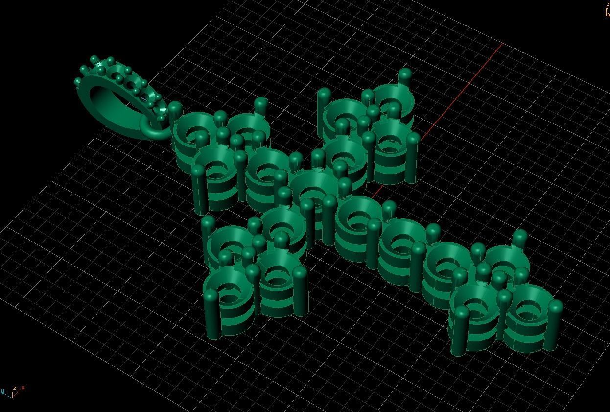 Cross pendant 3D print model_10