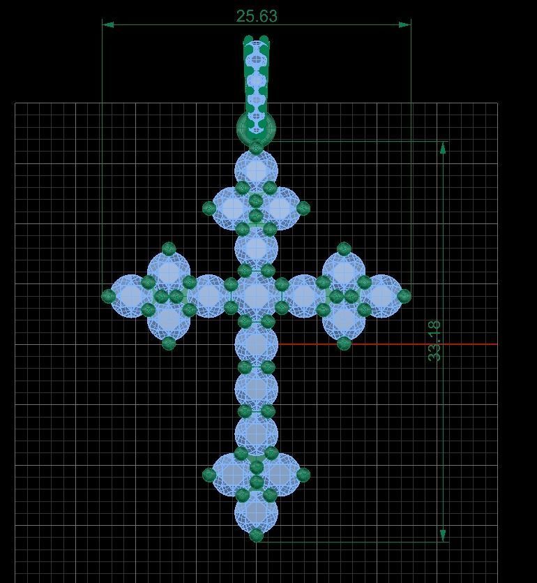 Cross pendant 3D print model_11