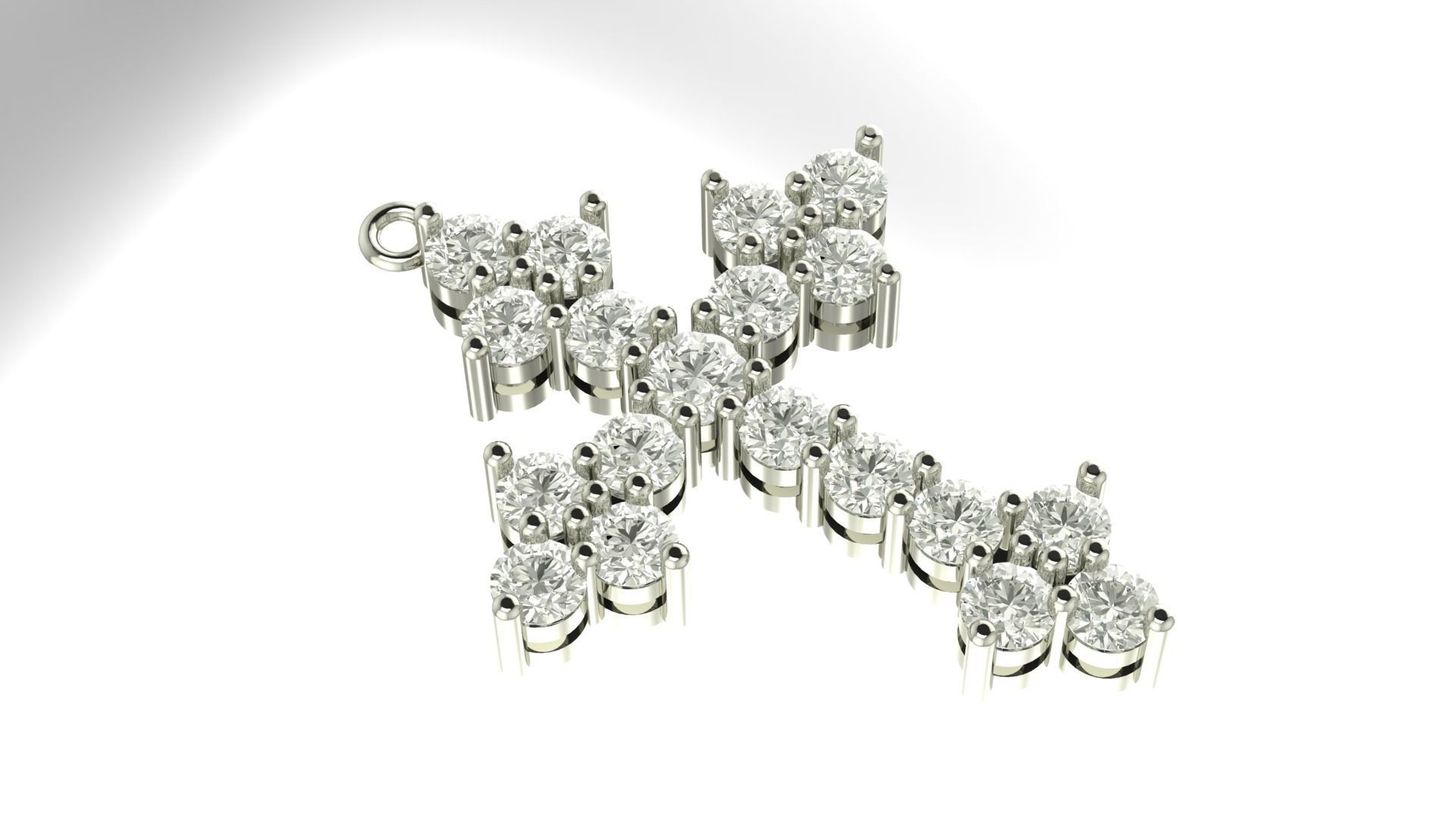 Cross pendant 3D print model_8