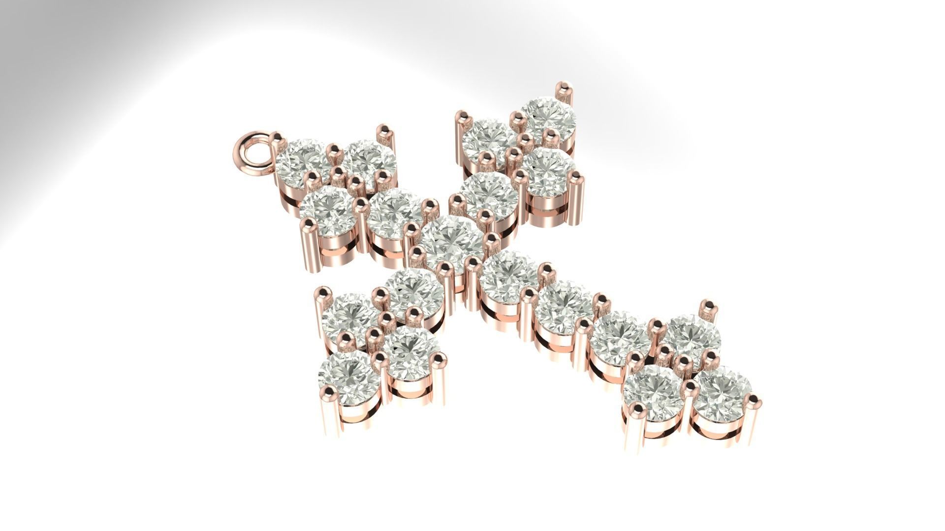 Cross pendant 3D print model_7