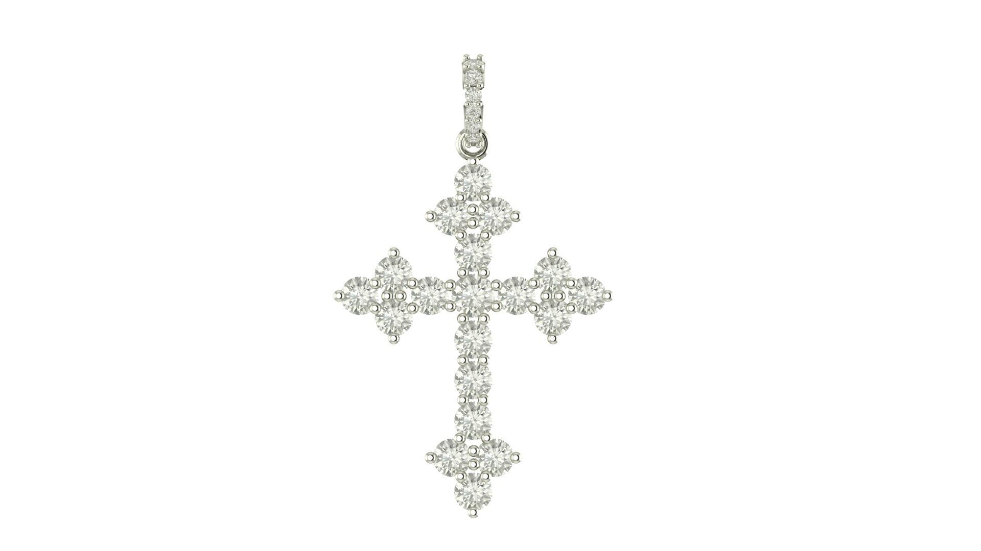 Cross pendant 3D print model_6