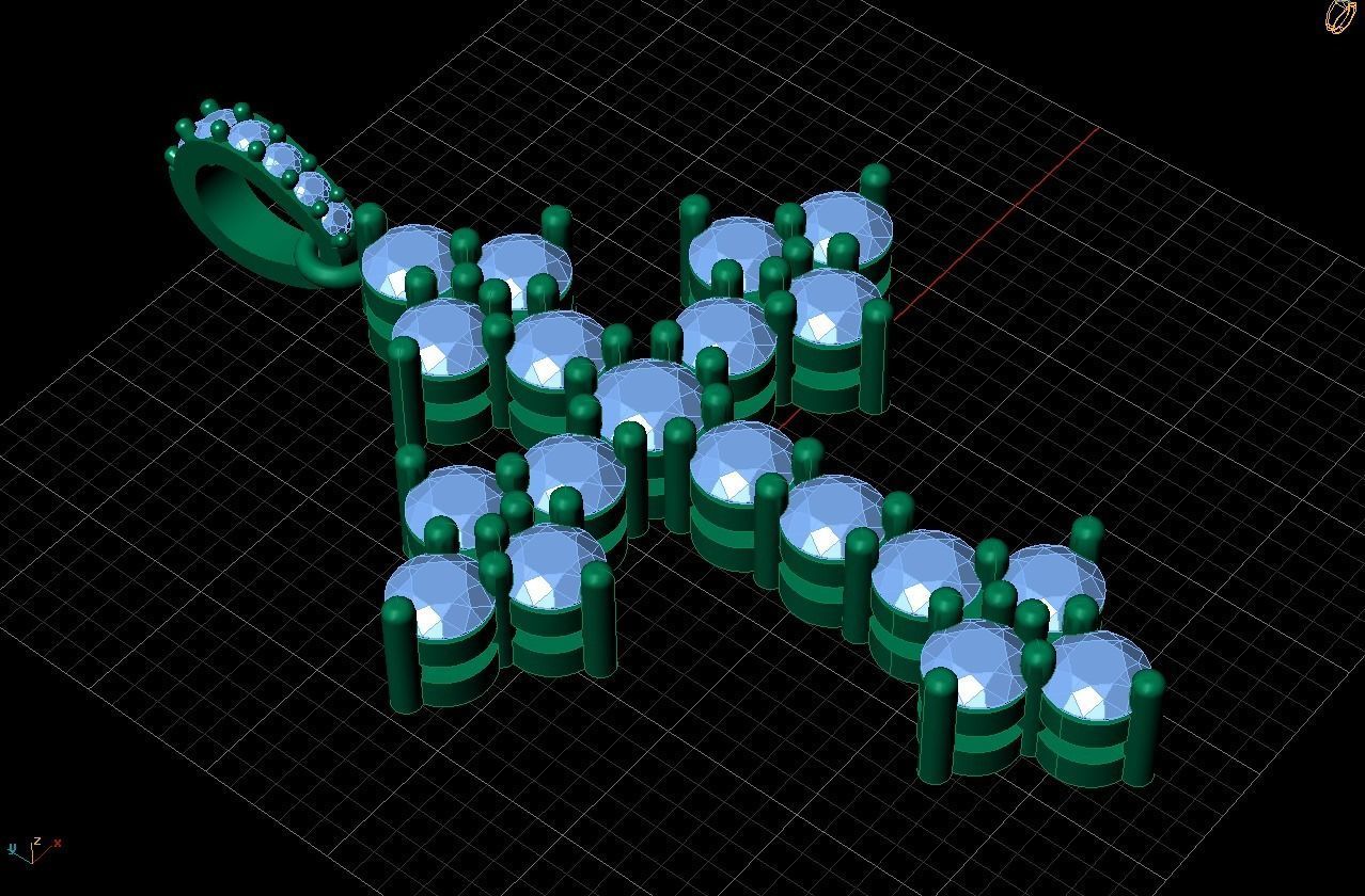 Cross pendant 3D print model_9