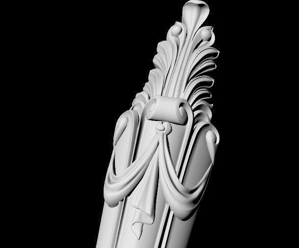 Carved column capital 3D model_2