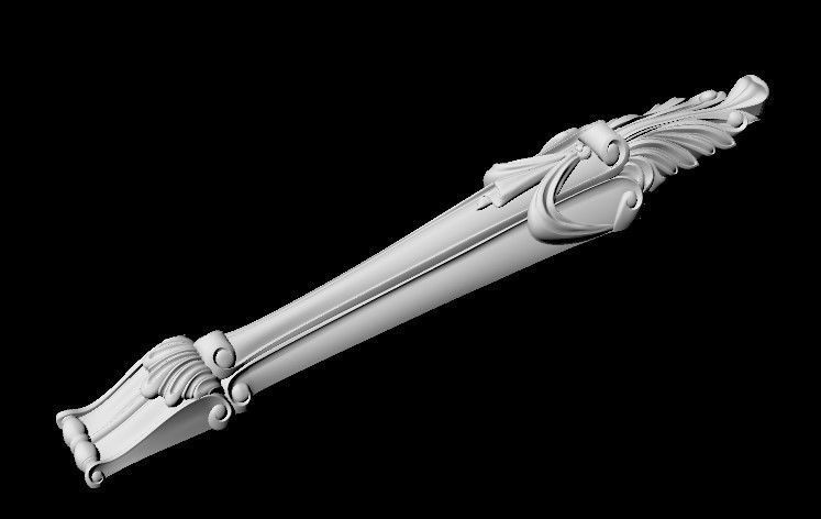 Carved column capital 3D model_1