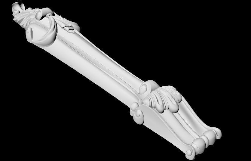 Carved column capital 3D model_3