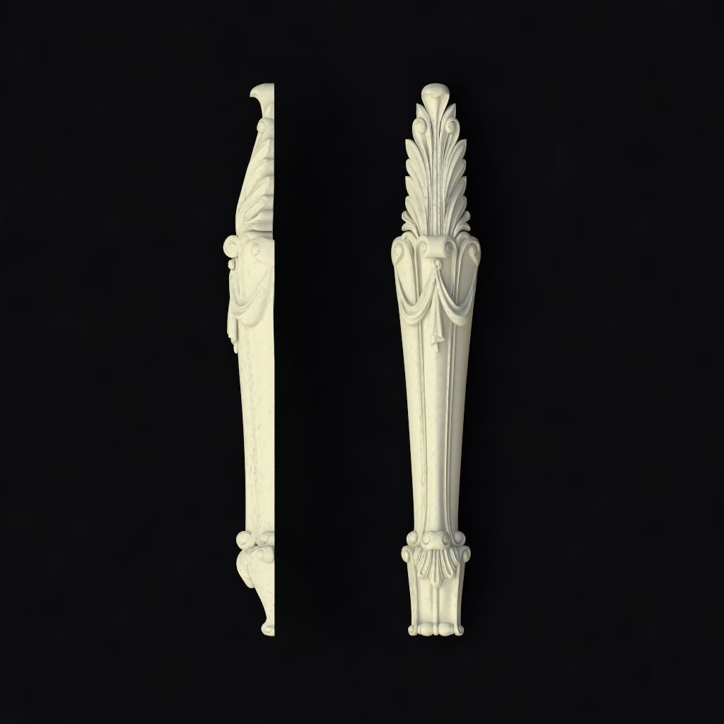 Carved column capital 3D model_4
