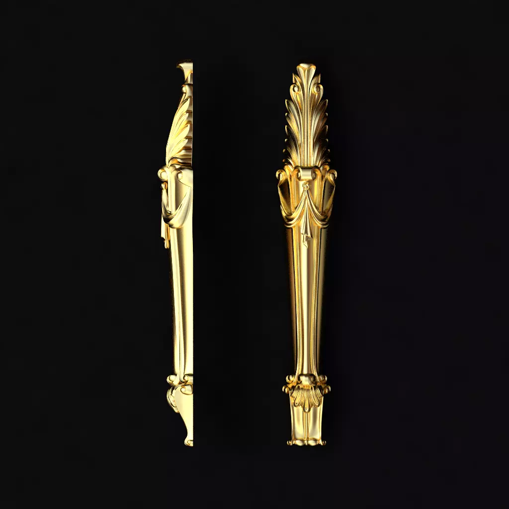 Carved column capital 3D model_0