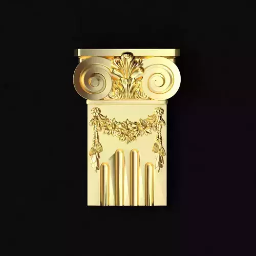 Carved column capital