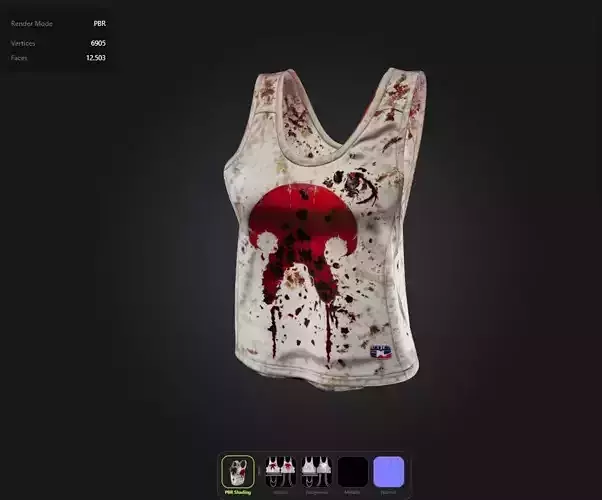 Bloody Top game ready UE5 PBR