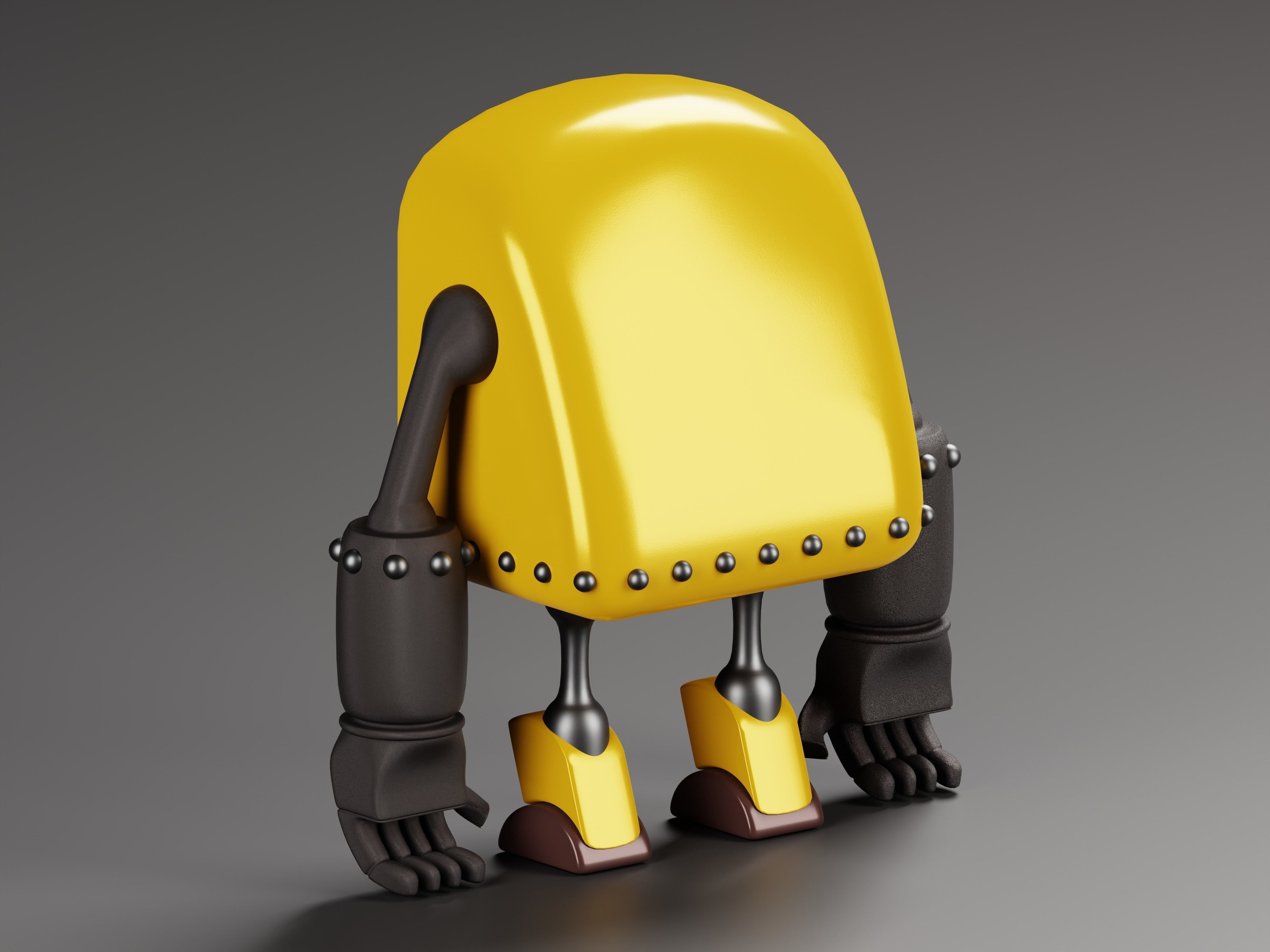 Cute Robot 3D Model Low-poly 3D model_5