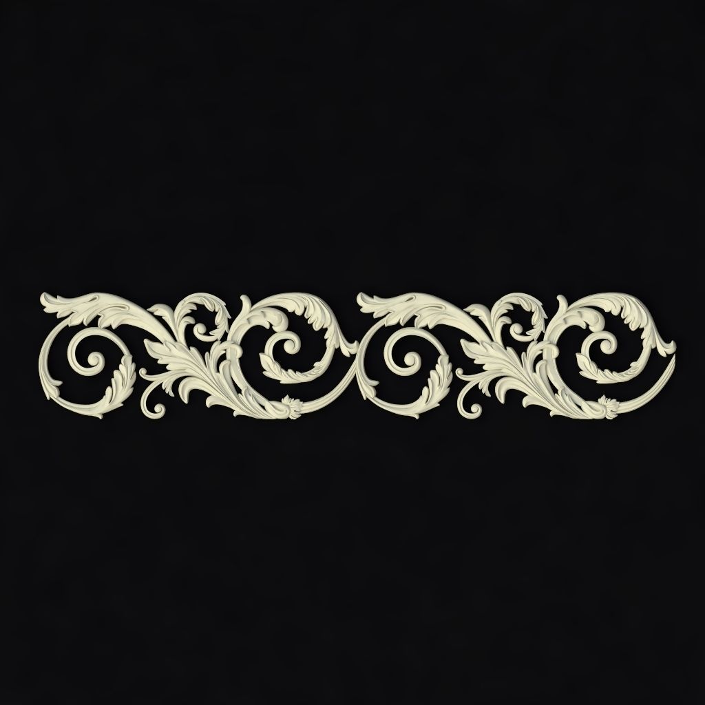 Central decor ornament for furniture 3D model_1