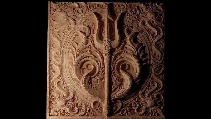 Trident CNC 3d Print High Relief Sand Casting 3D print model