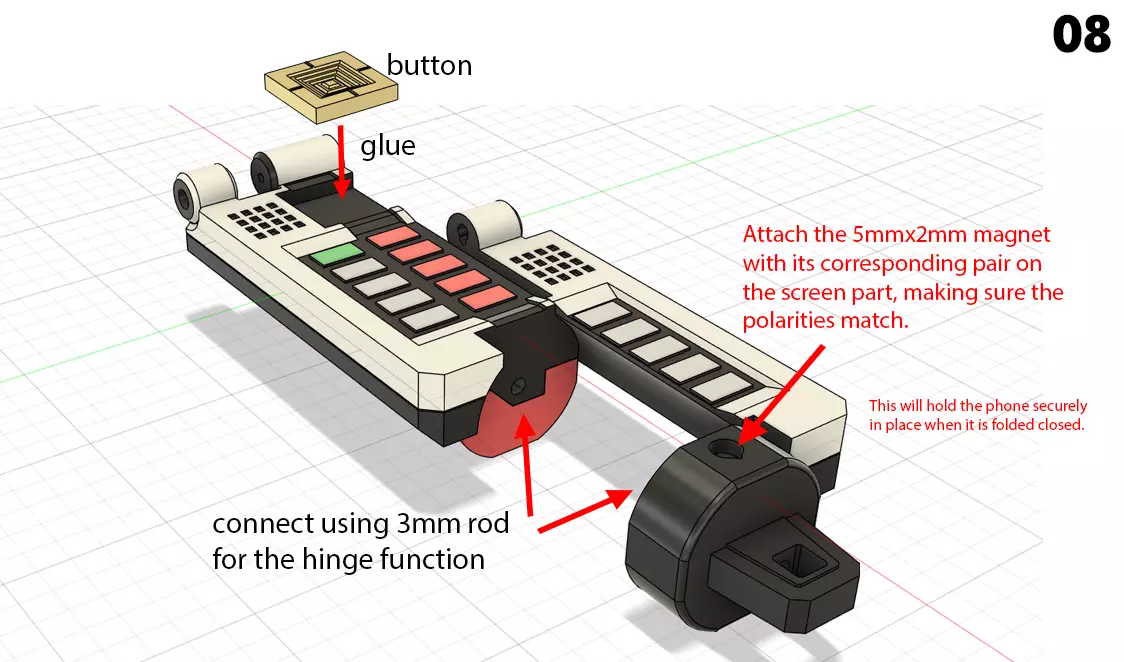 Samurai Sentai Shinkenger Shodo Phone Prop 3D print model_13