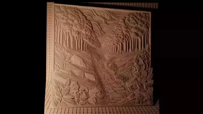 Trail CNC 3d Print High Relief Sand Casting 3D print model
