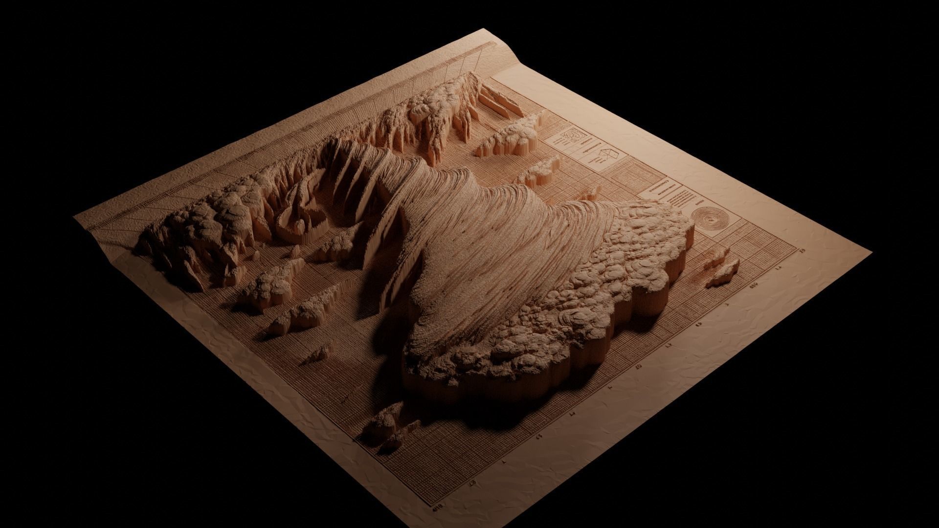 Tornado CNC 3d Print High Relief Sand Casting 3D print model_3