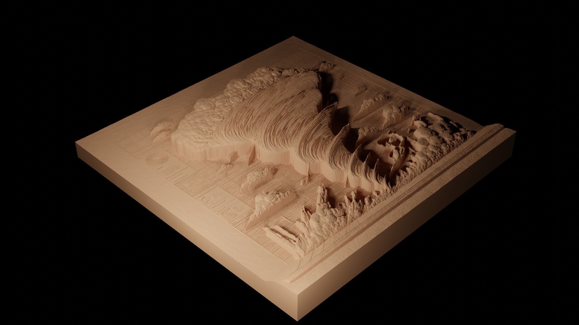 Tornado CNC 3d Print High Relief Sand Casting 3D print model_2
