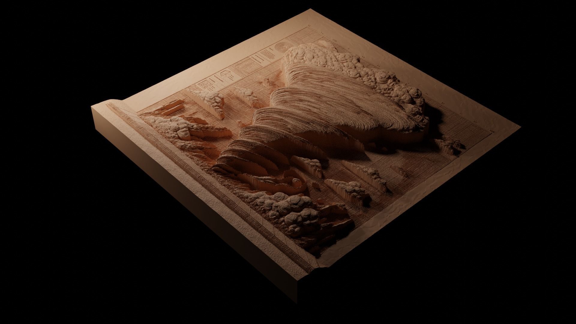 Tornado CNC 3d Print High Relief Sand Casting 3D print model_1