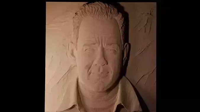 Tom Hanks CNC 3d Print High Relief Sand Casting