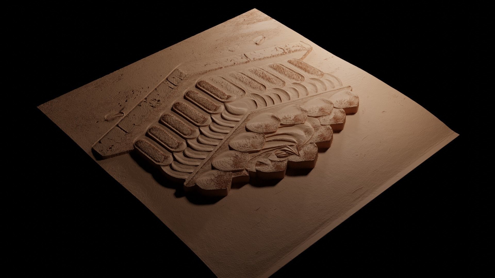 Tiramisu CNC 3d Print High Relief Sand Casting 3D print model_3